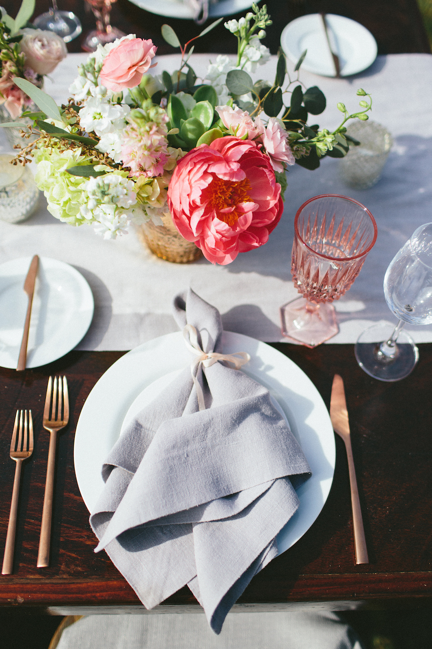Romantic Rose Gold Garden Wedding RMBO Collective