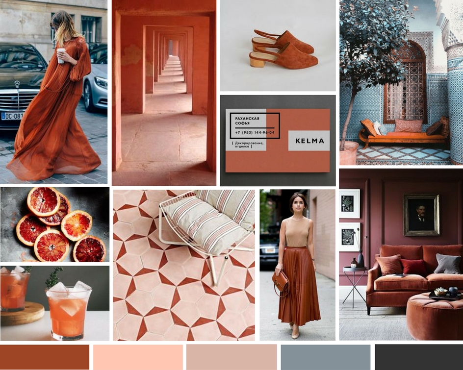 Pantone's Potter's Clay inspired board from RO & Co. Events.